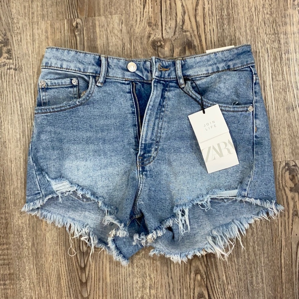 Zara blue jean shorts
